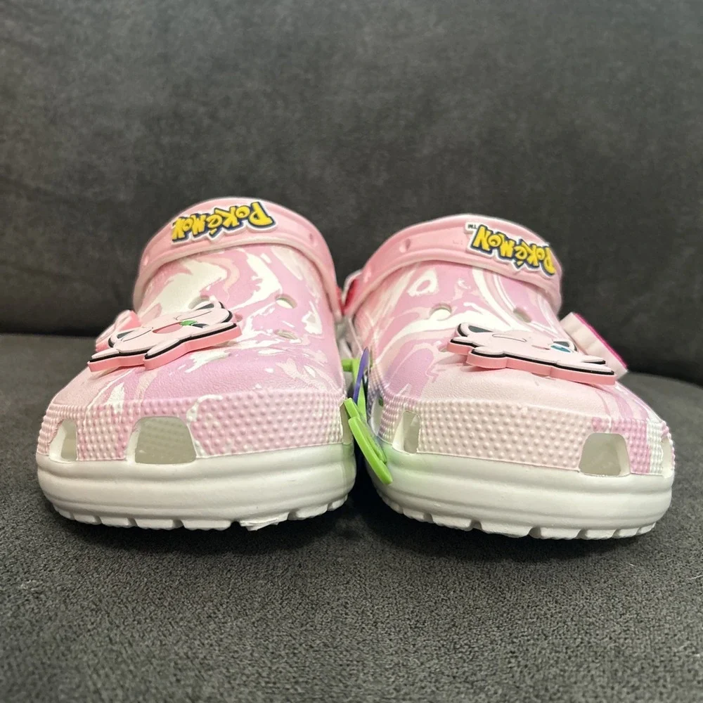 Crocs Pokemon Jigglypuff Clog Men 10 Pink Marble Classic Clog Jibbitz 210243-90H